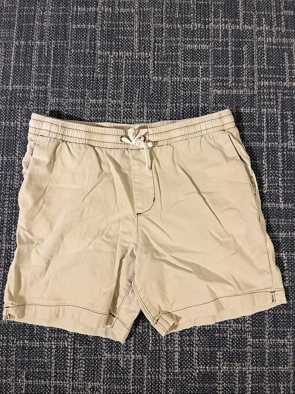 PacSun Men's Light Beige Swim Board Shorts with Drawstring
